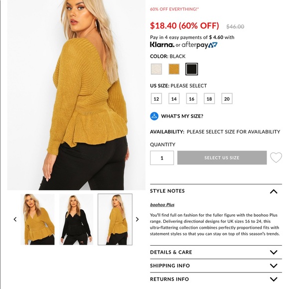 Knitted Peplum (brand new with tags) - Picture 2 of 5